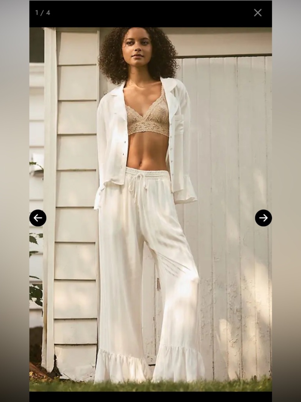 Anthropologie ruffle pajama pants